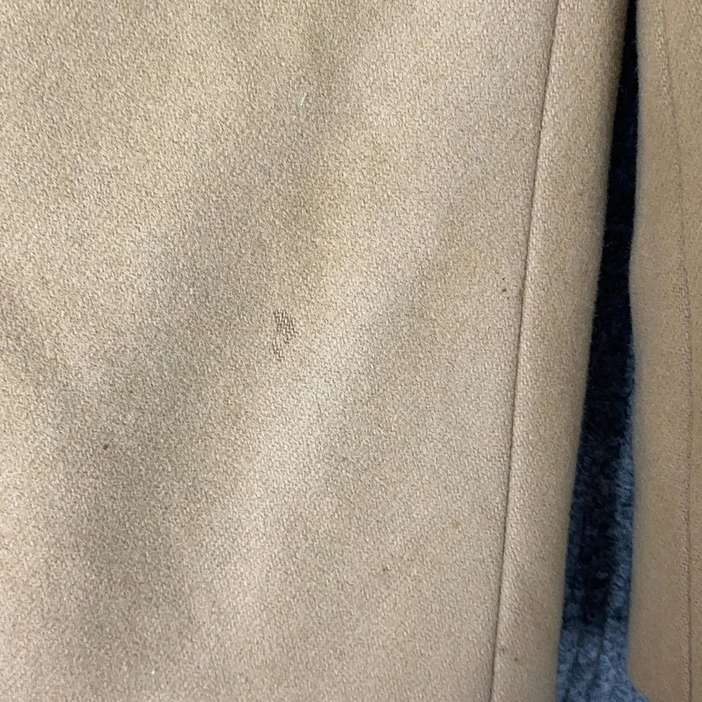 J Crew Peacoat Womens S‎ Tan Wool Blend Double Breasted Classic Winter Jacket